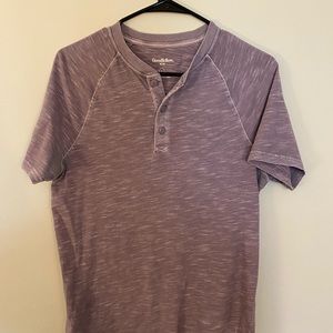 Purple short-sleeve Henley from target. Size small